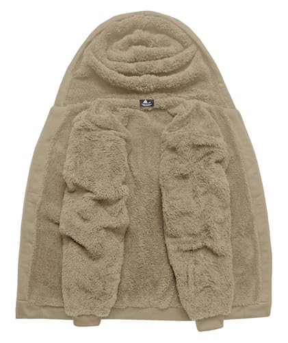 Image of SCODI Hoodies for Men Heavyweight Fleece Sweatshirt - Full Zip Up Thick Sherpa Lined Hooded Sweatshirts