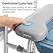 Roylvan Raised Toilet Seat with Handles -HSA 400LB Adjustable Width Height Elevated Toilet Seat Riser for Seniors with Cozy Padded Armrests Handles Paper Holder Bedside Commode for Elderly, Silver