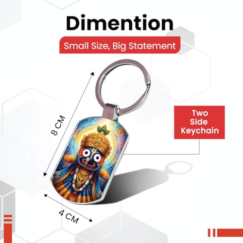 Image of Stylish Metal Keychains with Permanent Glossy Print - Inspirational Quotes & Spiritual Designs - Perfect Key chains for loved ones, Personal Use, Gifts & Return Gifts