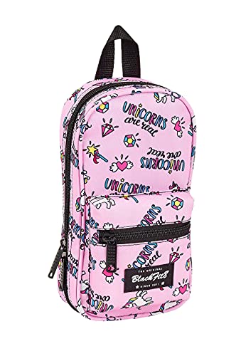 safta Blackfit8 Magical Plumier mochila 4 estuches llenos, 33 piezas, escolar, Rosa...