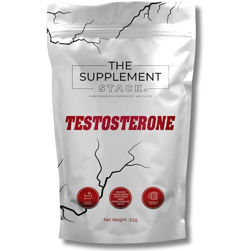 The Supplement Stack - Testosterone - 5-in-1 Fenugreek, Fadogia Agrestis, Purified Himalayan Shilajit, Zinc Picolinate & Boron for Strength, Vitality, Muscle Support & Hormone Balance - UK Company