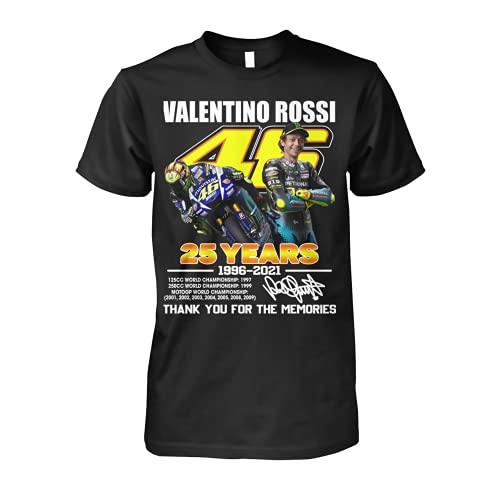 Valentino Tshirt Rossi Tshirt 19962021 VR Tshirt 46 Hoodies Thank You for The Memories t-Shirts, t-Shirts for Men, t-s