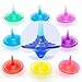 Zaleny 100 Pcs Clear Acrylic Spinning Tops Colorful Crystal Fidget Tops Gem Spinning Toys Bulk Gyros Spinners for Kids Gifts Prize Rewards