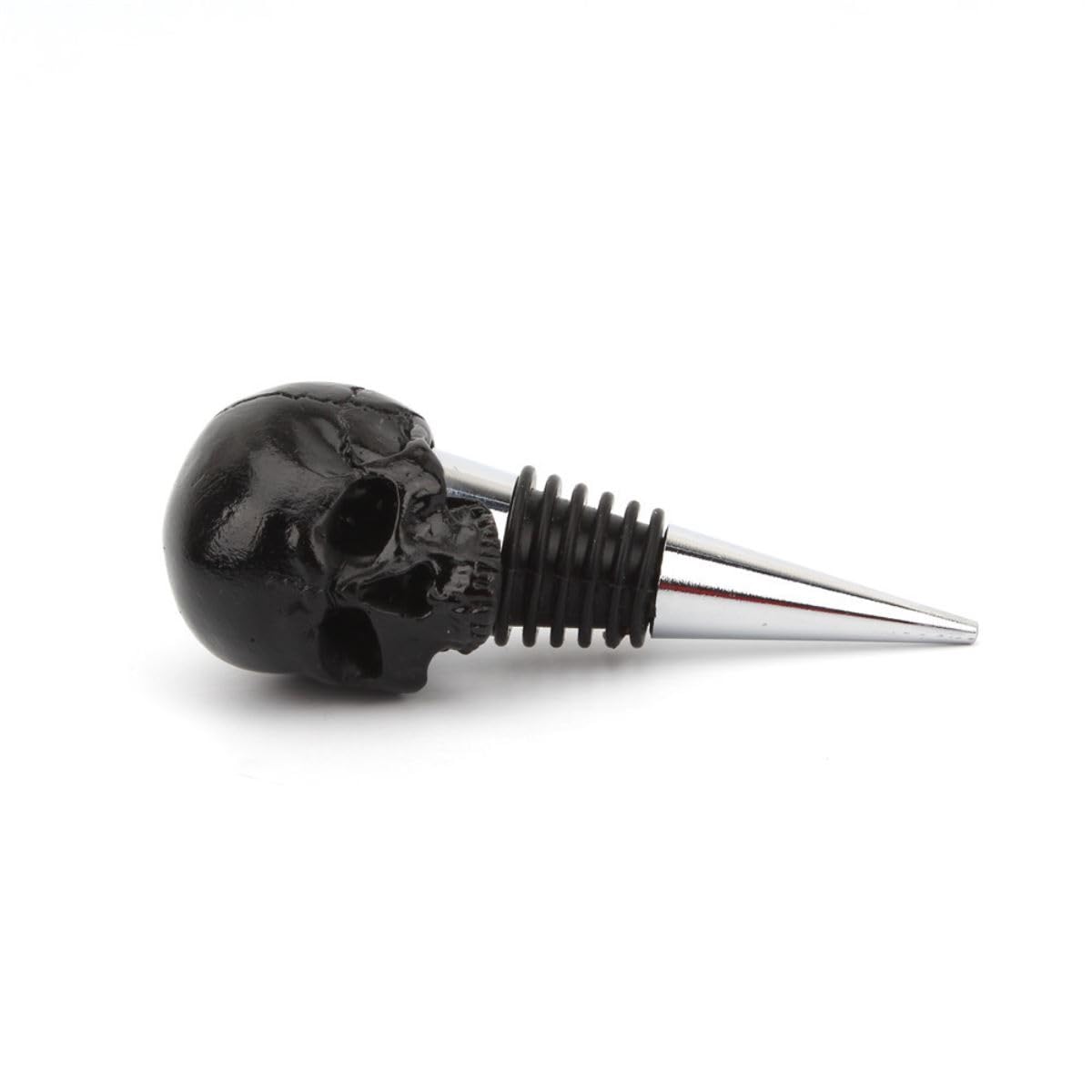 Ro Rox Gothic Black Skull Head Wine Bottle Stopper Cocktail Wine Kitchenware Bar