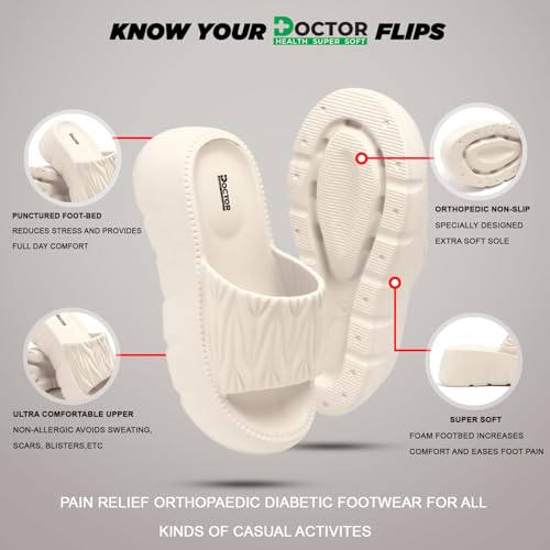 Image of DOCTOR HEALTH SUPER SOFT Slippers for Women | Orthopedic Comfort | Cushioned Sole | All-Day Comfort & Support | Lightweight & Pain Relief Slip-On