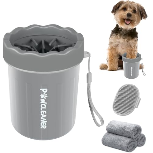 image for Comotech Portable Pet Paw Washer and Foot Cleaner with Silicone Brush,