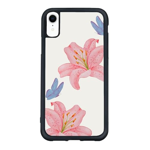qizjio Tiger Lily Phone Case Shockproof Protective Aesthetic Flowers Y2K Phone Cover for iPhone XR