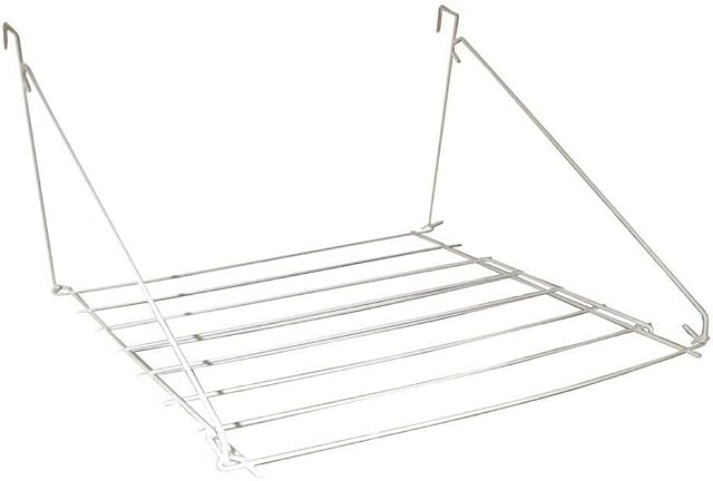 DNQ 7m Over Door Utility Clothes Washing Laundry Dryer Balcony Airer - White Small & Practical Folding Radiator Airer - Metal Clothes Drying Rack Towel Rail Caravan Dryer Door Window - 68 x 50 x 15 CM