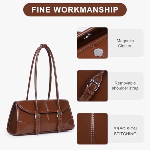 Image of YFGBCX Faux Leather Tote Bag for Women Burgundy Purses Small Shoulder Bag Wine Colored Purse Y2k Red Handbag Purse