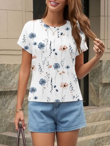 Image of UNCLECAT Womens Crop Tops Loose Fit Cap Short Sleeve Summer Tee