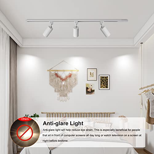 VANoopee GU10 Track Lighting Heads H Type White LED Track Light Heads Compatible with Halo Style System, MR16 GU10 Base Adapter Ceiling Spot Light Fixture Direction Adjustable, Pack of 4, No Bulbs by VANoopee - Image 6