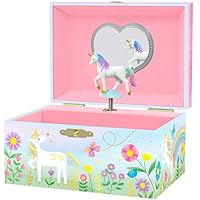 Giggle & Honey® Einhorn Geschenke für Mädchen 4 5 6 7 8 9 Jahre – Music Box & Einhorn – Sachen für Mädchen Geschenk Box klein
