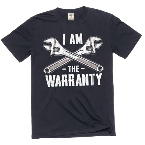 Mens Funny I am The Warranty T-Shirt DIY Garage Mechanic Humor tee (X-Large Black)