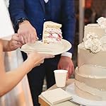 Dandat 350 Pcs Bridal Shower Decorations Baby Shower Party Supplies Include Plates Cups and Napkins Sets with Plastic Forks Knives Spoons for Wedding Birthday (Light Yellow) - Image 3
