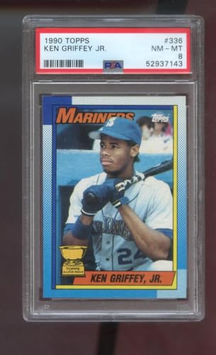 Ken Griffey Jr. Card 1990 Topps 336 PSA 8
