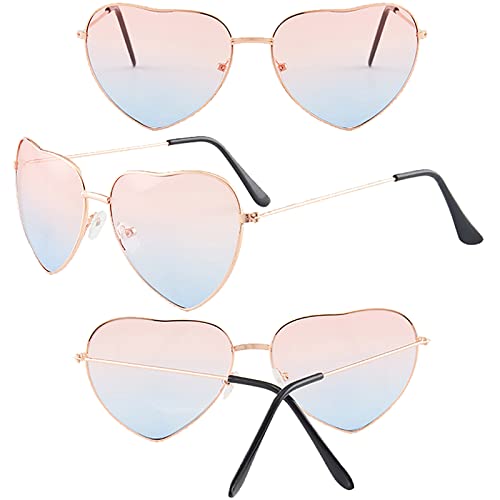 Rimless Transparent Heart Shape Sunglasses for Women Valentines Day