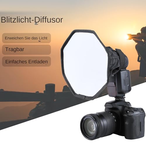 Para Speedlight - Difusor de flash de cámara anexo | Octagon Light para la iluminación fotográfica, cubierta plegable para cámara DSLR - Flash externo de cámara, modificador de luz portátil - imagen 2