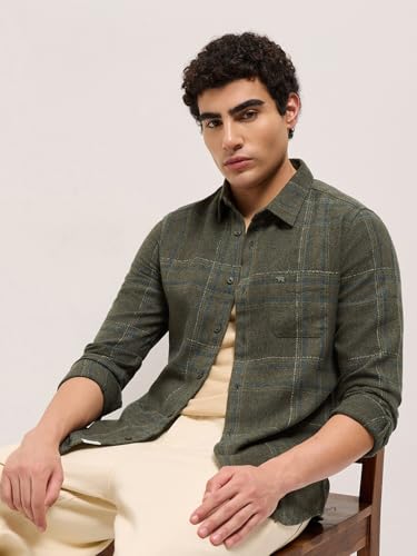 Image of THE Bear House Men's Checked Slim Fit Shirt