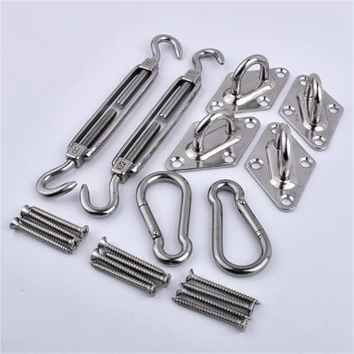 Tensor para cables Turnbuckle M6 M8 de acero inoxidable con broche de botón en forma de diamante, ideal para tensar cuerdas y redes de sombra miniatura 2