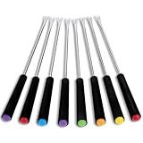 8 Stück Fonduegabeln Edelstahl Fondue-Set 24 Cm Lange Hot Pot Gabeln Pralinengabel Fleisch Gabel Käsefondue Fondue-Stäbchen Für Grillkuchen Käse Schokolade Braten Marshmallows Desserts Fleisch