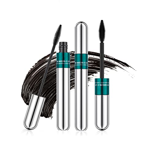 2 in 1 Vibely Mascara,2022 New Vibely Mascara 5x Longer Waterproof for Natural Lengthening and Thickening Effect, No Clumping, Long-Lasting (1 Pack)