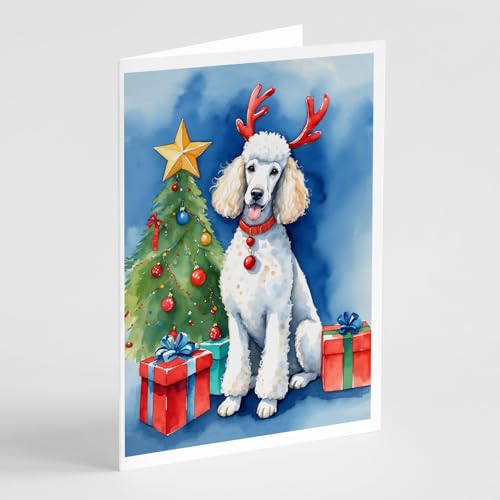 Caroline's Treasures Poodle Dogs Blank 5x7 Note Cards Set of 8