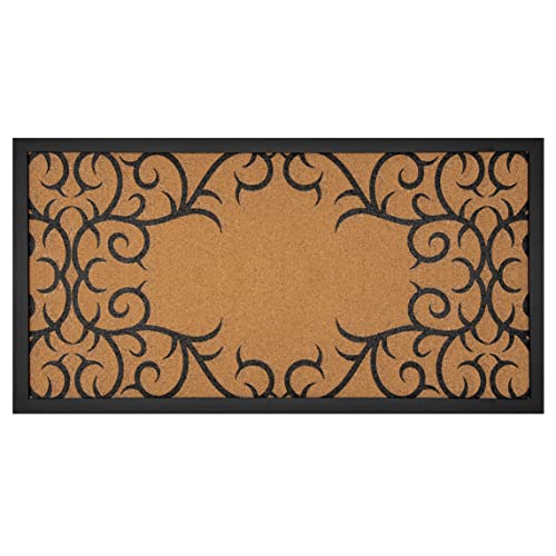 Gasaré, Extra Thick, Cork Board For Walls, Bulletin Board, Pin Board, Decorative, Solid Frame, Install Horizontal Or Vertical, For Home And Office, Push Pins Included, 23 X 12 Inches, Black #TOP29