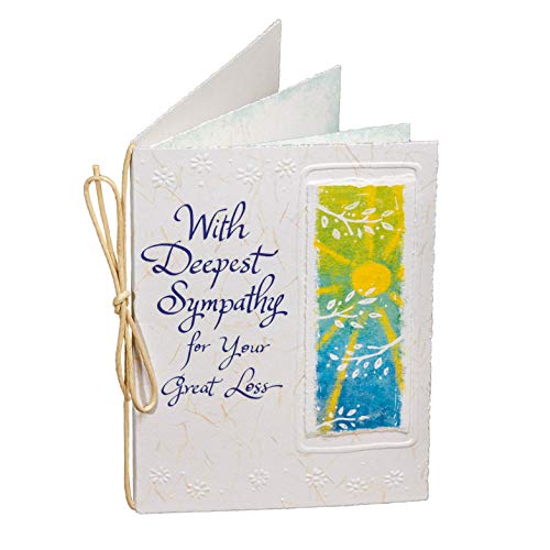 Blue Mountain Arts Sympathy Card - Sorry for Your Loss, Condolences, Bereavement (With Deepest Sympathy for Your Great Loss), Blue, Green, Yellow