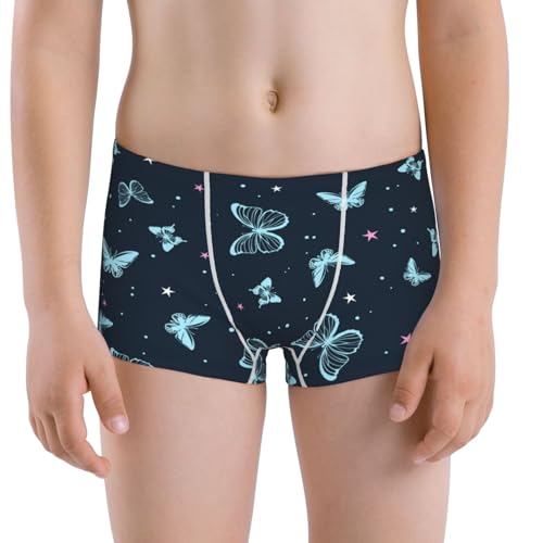 Boys' Cotton Boxer Brief Soft Underwear-Beautiful Butterflies