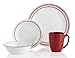 Corelle 3400 Cordoba Juego de vajilla resistente a roturas y roturas de 16 piezas, servicio para 4, vidrio Vitrelle