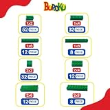 Zielony zestaw - opakowanie 165 zielonych klocków konstrukcyjnych. Różne rozmiary. Cegły zabawkowe kompatybilne ze wszystkimi markami. Duże zielone elementy.