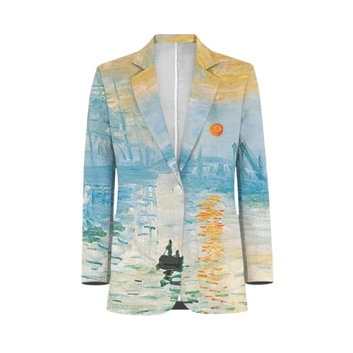 JooMeryer Mens Starry Night Blazer Long Sleeve Open Front Button Down Jackets3