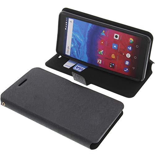 foto-kontor Tasche kompatibel mit Archos Core 55s Book Style schwarz Schutz Hülle Buch