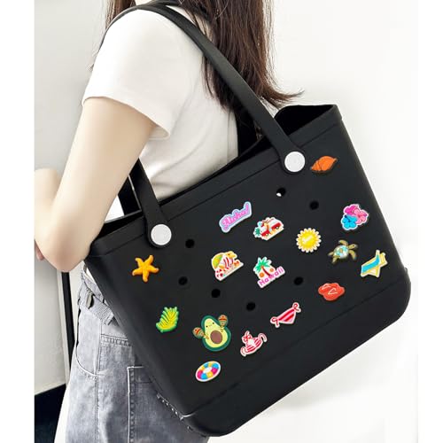 16 Pcs Accessories for Bogg Bag, Rubber Summer Decoration for Bogg Bag Charms, Compatible with Women Rubber Beach Bag Tote Handbag4