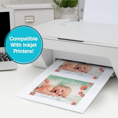 PrintWorks White Matte Cardstock 8.5 x 11 - 100 Sheets - 200 gsm Paper/110 lb Cardstock - Prints Like Matte Photo Paper - Ideal for School & Crafts - Photo Card Stock Made in the USA (00568)