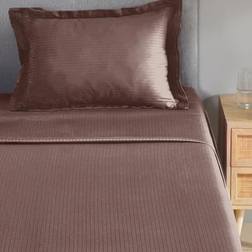 Image of myTrident Bedsheet for Single Bed Cotton| 210 TC | 60 inch x 90 inch | Biscotti