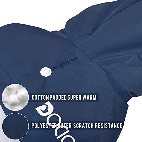 Small Dogs Coat Cozy Warm Hoodie Pet Clothes Warm Puppy Jacket For Cold Weather Cute Dog Apparel Comfortable Stylish Cotton Puppy Winter Coats With Hooded For Dogs Walking Hiking Travel Blue Xl #TOP1