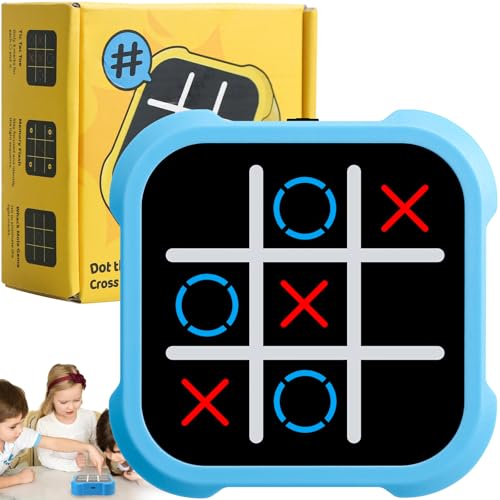 FEIGO Tic Tac Toe Bolt Game,3 in 1 Morpion Electronique pour Enfant et Adultes,Console de Jeu de Voyage Portable,Jeux de Société pour la Formation à l'éducation et à la Mémoire pour Tous Les âges