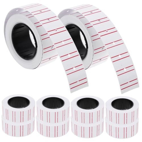 Cabilock 10 Rollos Papel para Etiquetas de Precios de Etiquetas Adhesivas para Precios para Impresora para Pequeñas Empresas para Supermercados y Tiendas