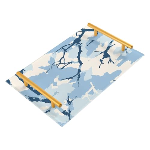 Jon Klassen - Bandeja de servicio decorativa con asas para café, joyas, perfumes, mesa, servir, charola para comida