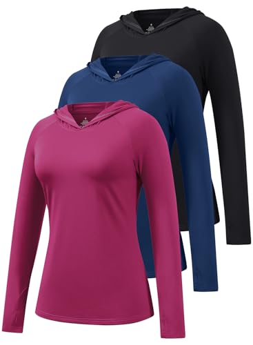 Xelky - Xelky Women's UV Protection Hooded Sun Shirt - Black, Navy, Rose - XL - Best Deal on Amazon