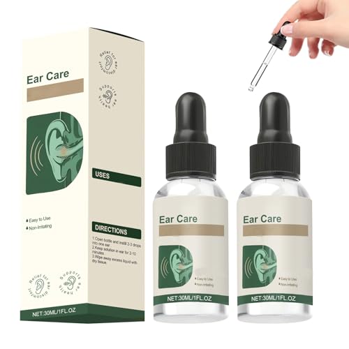 2PCS Ear Care Drops for Ringing Ears Earwax Removal Serum Ear Drop with Botanical Extracts for Tinnitus Buzzing Ears Swimmers Ear & Earwax Removal