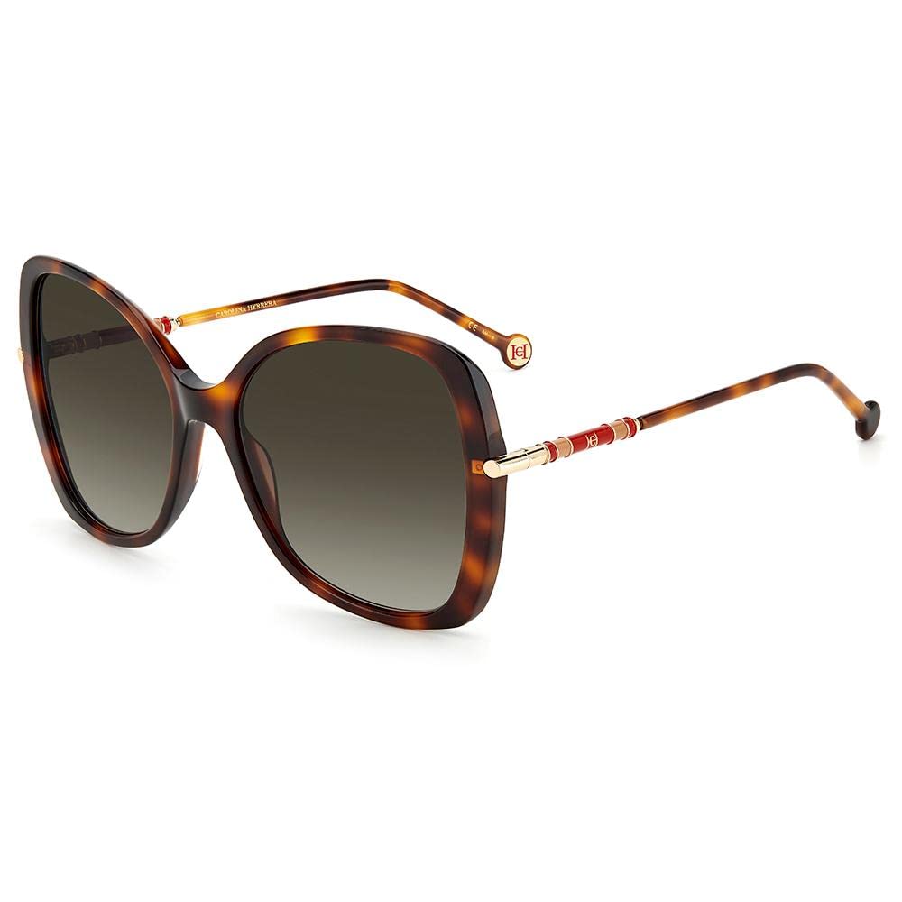 Carolina Herrera Ch 0025/s 05L/HA HAVANA 2 Sunglasses Women's Acetate, Standard, 58