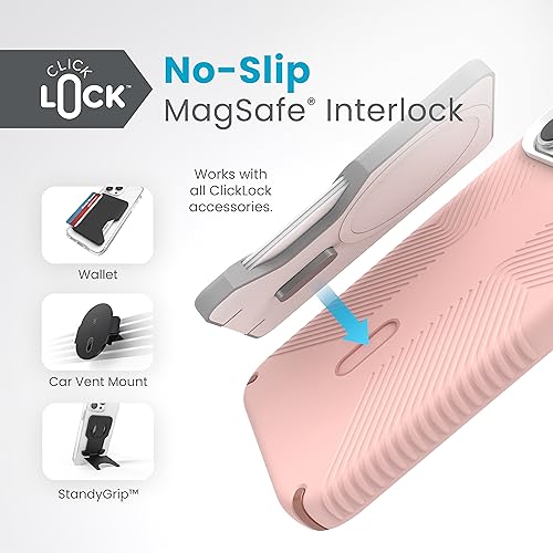 Coque iPhone 15 Pro Max Speck avec verrouillage ClickLock robuste rose - 4