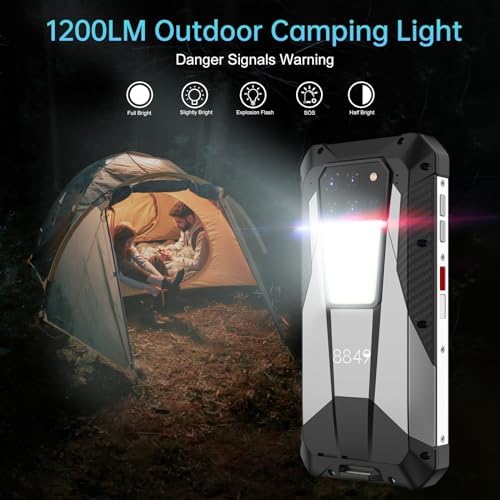 8849 Tank 3 Rugged Smartphone, 23800mAh 5G Outdoor Rugged Cell Phone Unlocked, 32GB RAM+512GB ROM, 6.79 Waterproof Android 13 Mobile Phones, 200MP Main Camera/OTG/NFC(Support T-Mobile & Verizon Only)