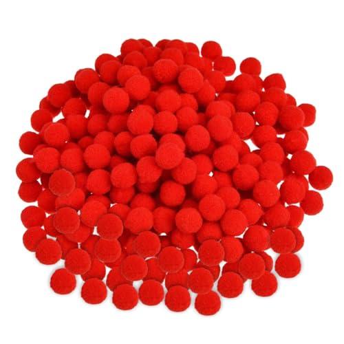 MIVAIUN 1000 piezas Mini Pompones Pequeños Mullidos para Decoración Artes Artesanía Manualidades Pompones de Rojo Pompones Manualidades Pequeños Bolas Fieltro de Bricolaje (Rojo)