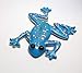 Handmade Turquoise Blue Frog Fused Glass Extra Large Garden Ornament Figurine
