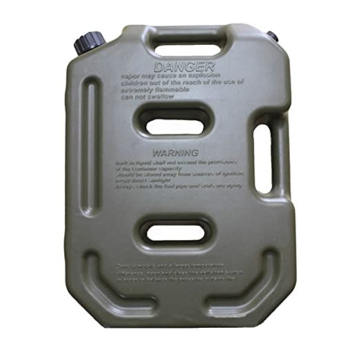 Bidon d'essence 10L en plastique vert armée robuste avec double poignée