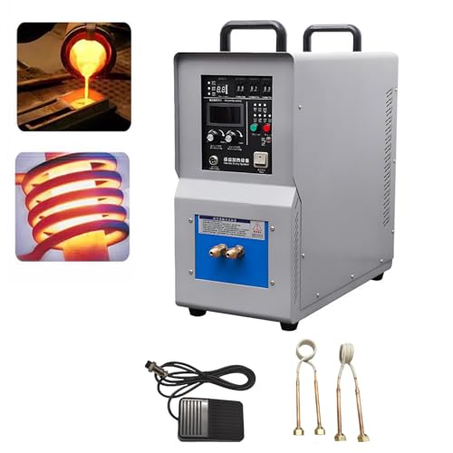 chengxiaorui Traitement Thermique forgeage Haute fréquence Four Four à Induction 15KW pour Outils métalliques de trempe Soudeur Fer Traitement Chauffage Induction Chauffage par Induction Haute 220 V