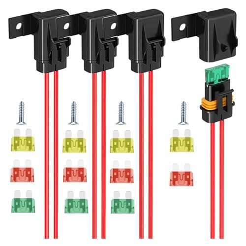 LfrXtra Caja de conexiones eléctrica en línea con arnés de cables de calibre 12AWG para circuitos domésticos marinos automotrices